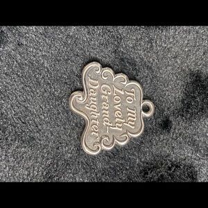 James avery "to my lovely granddaughter" charm